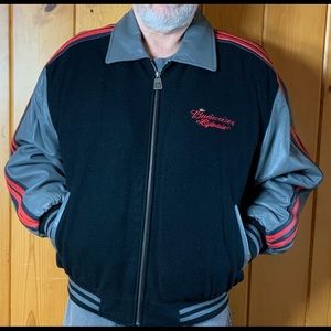 ‘Excelled’ XL Budweiser Jacket: Black, Grey, & Red